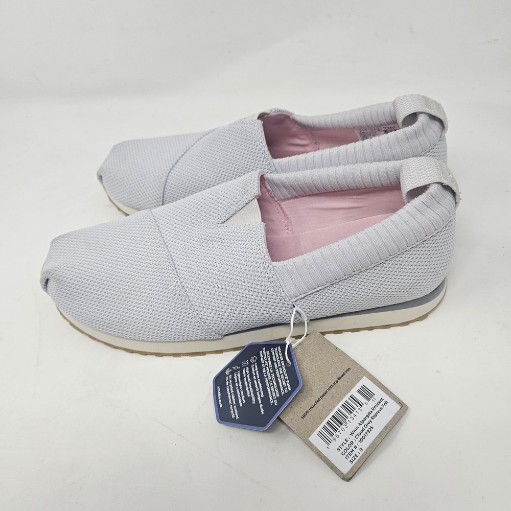 Tom's Women's Light Gray Alpargata Resident Slip On Size 9